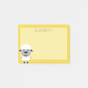 Notas Post-it® Ovejas de granja de dibujos animados lindos - amar