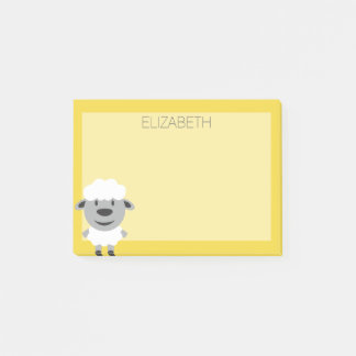 Notas Post-it® Ovejas de granja de dibujos animados lindos - amar