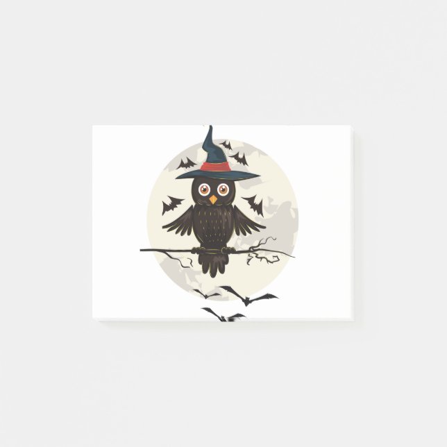 Notas Post-it® Owl Halloween (Anverso)