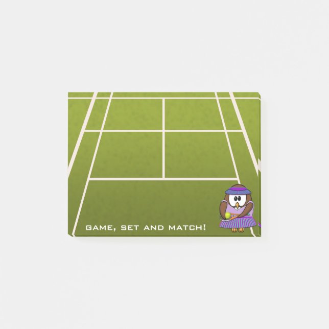 Notas Post-it® owl jugador de tenis - chica (Anverso)
