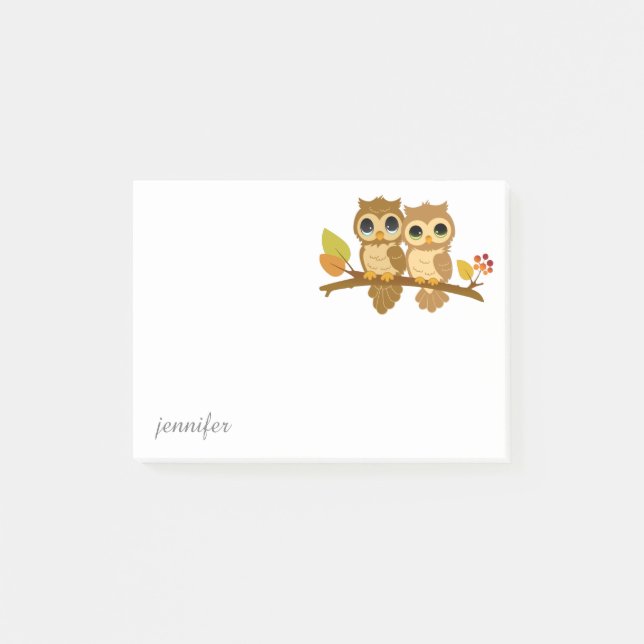 Notas Post-it® Owl Personalize Post-it® Notes (Anverso)