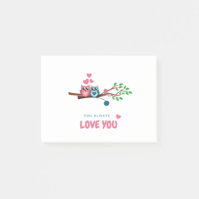 Notas Post-it® owley siempre te ama (Anverso)