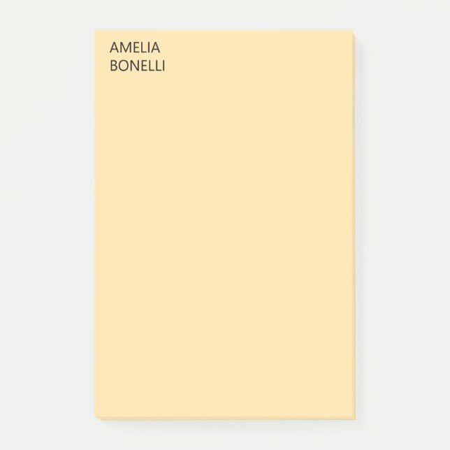 Notas Post-it® Own Name Modern Minimal Professional Plain Beige (Anverso)