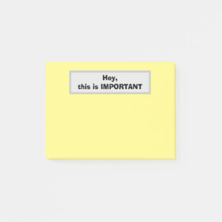 Notas Post-it® Oye, esto es importante (amarillo)