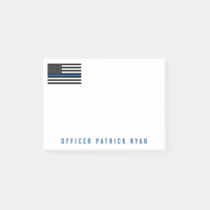 Notas Post-it® Pabellón estadounidense delgado de la línea azul