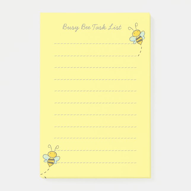 Notas Post-it® Pad 'To Do' de abeja ocupada (Anverso)