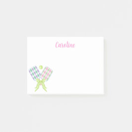 Notas Post-it® Paddle de rosca de argyle de color de agua perrito