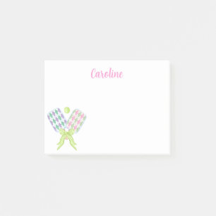 Notas Post-it® Paddle de rosca de argyle de color de agua perrito