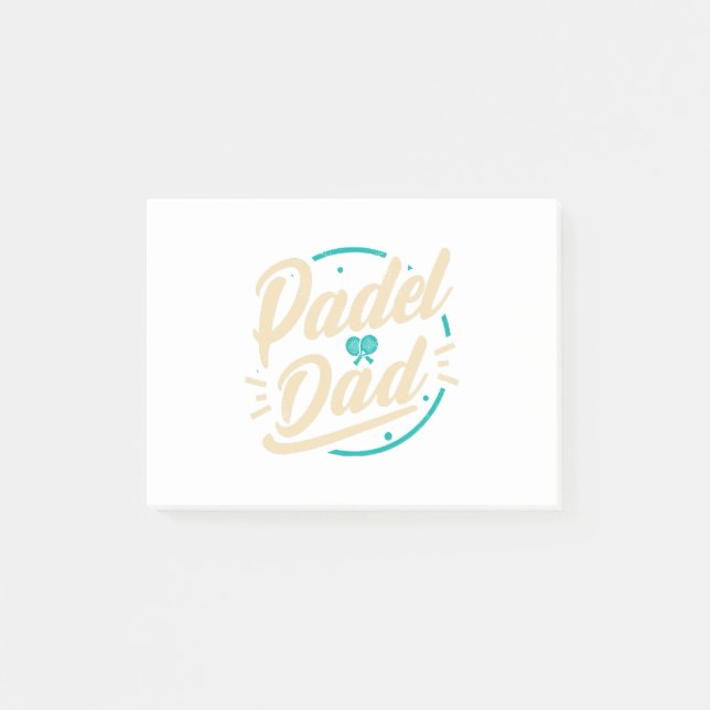 Notas Post-it® Padel Dad Platform Tennis Paddleball Padel (Anverso)