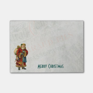 Notas Post-it® Padre de estilo vintage Navidad Papá Noel