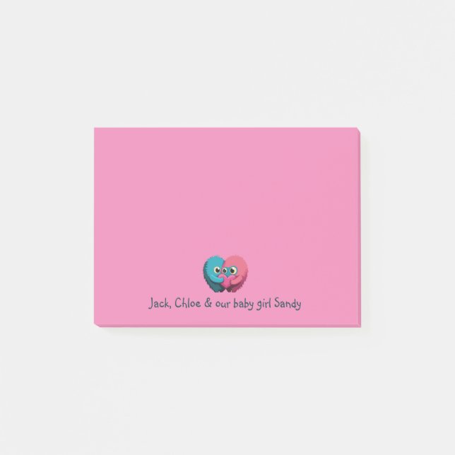 Notas Post-it® Padres Monstruales Recién Nacidos (Anverso)