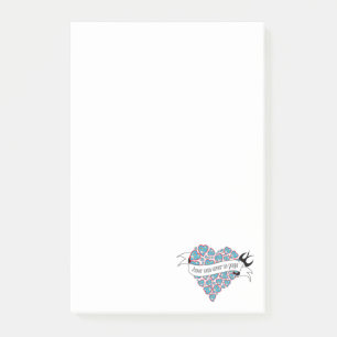 Notas Post-it® Paga amor con amor, proverbio portugués ilustrado