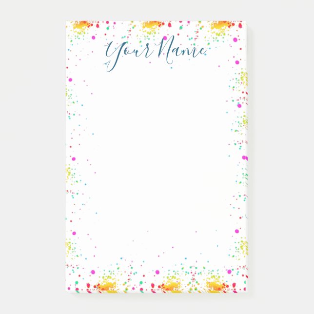 Notas Post-it® Paint Splatter (Anverso)