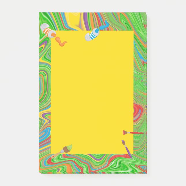 Notas Post-it® Paint Tube Paint Brush Theme (Anverso)