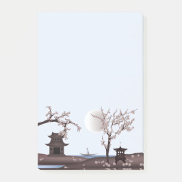 Notas Post-it® Paisaje de delicias de Asia rosa