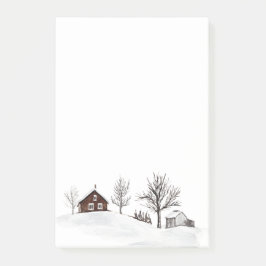 Notas Post-it® Paisaje de nieve de invierno