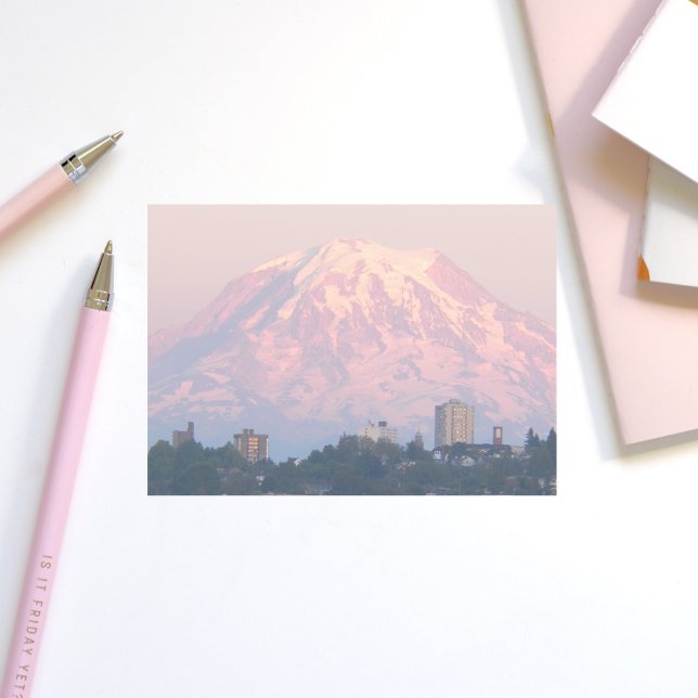 Notas Post-it® Paisaje del alpenglomerado rosado de Mount Rainier (In Situ)