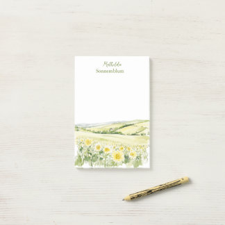 Notas Post-it® Paisaje floral de pradera