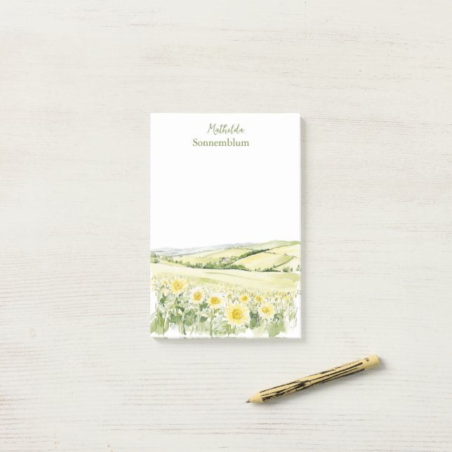 Notas Post-it® Paisaje floral de pradera (Escritorio)