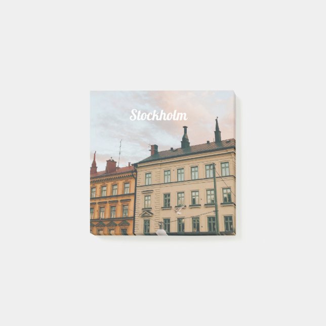 Notas Post-it® Paisaje urbano de Södermalm en Estocolmo (Anverso)