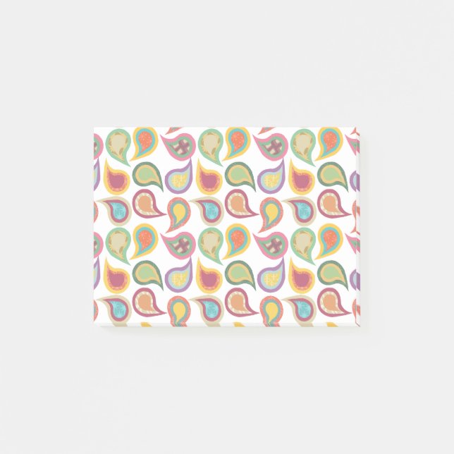 Notas Post-it® Paisleys atómicos falsos (Anverso)