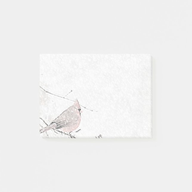 Notas Post-it® Pájaro de la nieve (Anverso)
