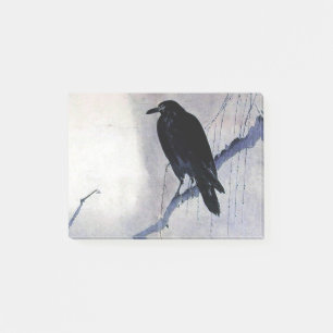 Notas Post-it® Pájaro negro del cuervo/impresión/nota japonesas