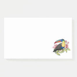 Notas Post-it® Pájaro Turco Acuático Con Flores
