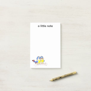 Notas Post-it® Pájaros Azules Dulces en una Rama