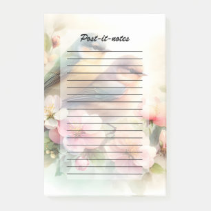 Notas Post-it® Pájaros Dulces Amor Flores Flor de Pascua