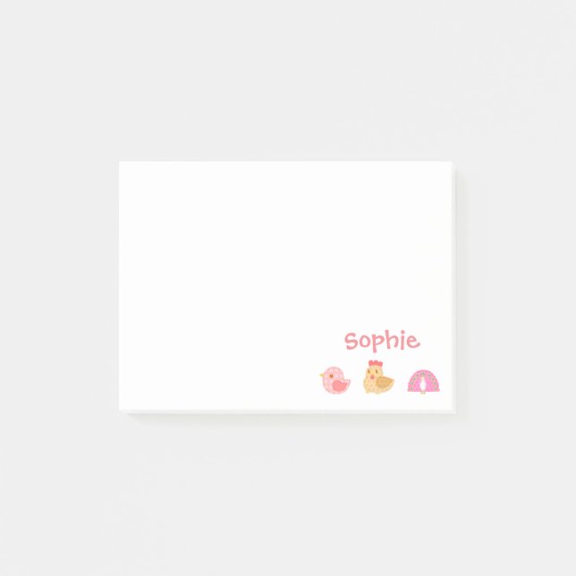 Notas Post-it® Pájaros Dulces y Lindos (Anverso)