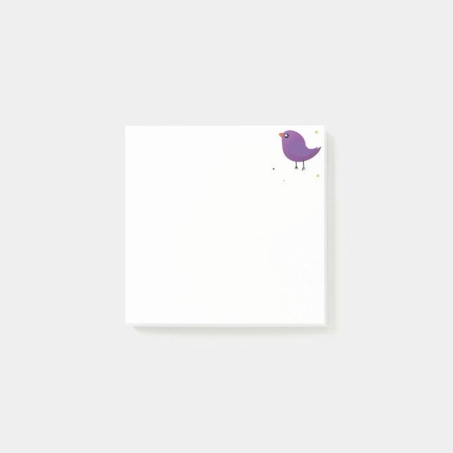 Notas Post-it® Pájaros lindos y coloridos  (Anverso)