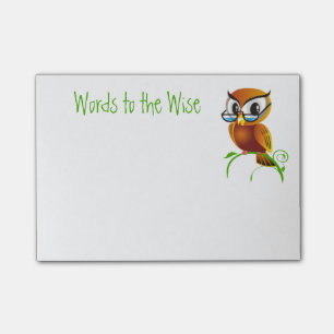 Notas Post-it® Palabras al sabio Personalizado de búho