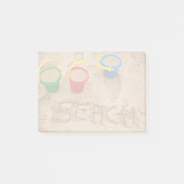 Notas Post-it® Palabras de la arena de la playa (Anverso)