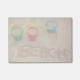 Notas Post-it® Palabras de la arena de la playa