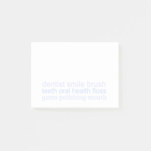 Notas Post-it® Palabras Dentales Pastel