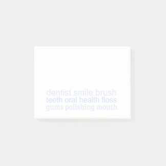 Notas Post-it® Palabras Dentales Pastel