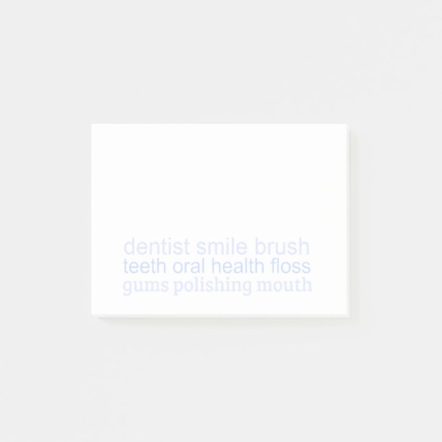 Notas Post-it® Palabras dentales Pastel (Anverso)