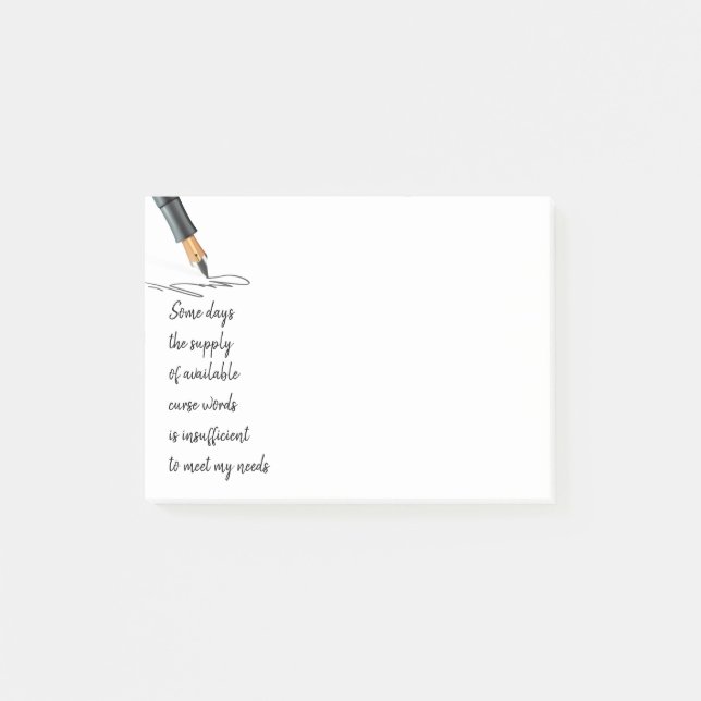 Notas Post-it® Palabras divertidas que no satisfacen mis necesida (Anverso)