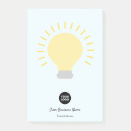 Notas Post-it® Pale Blue Your Logo Light Bulbo Notes