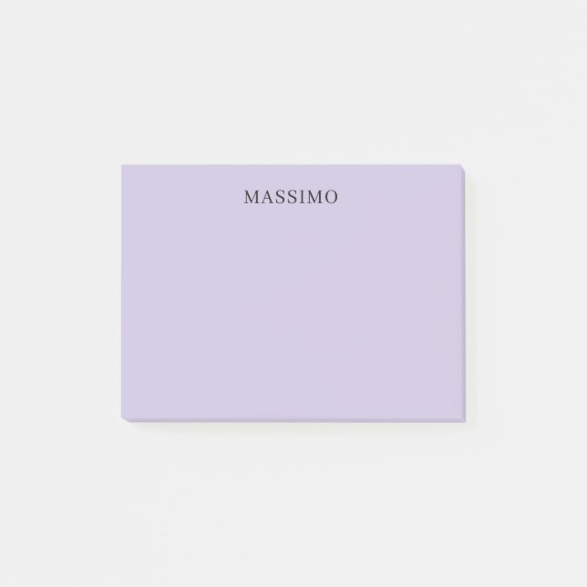 Notas Post-it® Pale Purple Professional Unique Classical Own Name (Anverso)