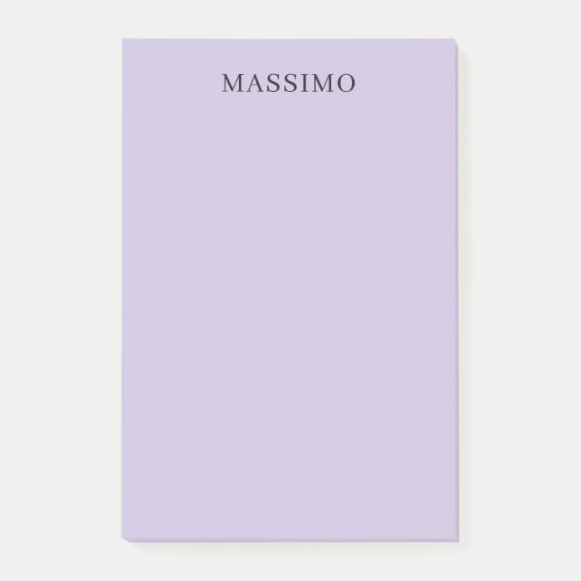 Notas Post-it® Pale Purple Professional Unique Classical Own Name (Anverso)