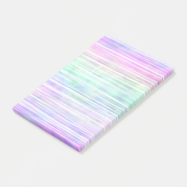 Notas Post-it® pale rainbow brush stroke stripes : (En perspectiva)