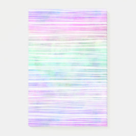 Notas Post-it® pale rainbow brush stroke stripes :