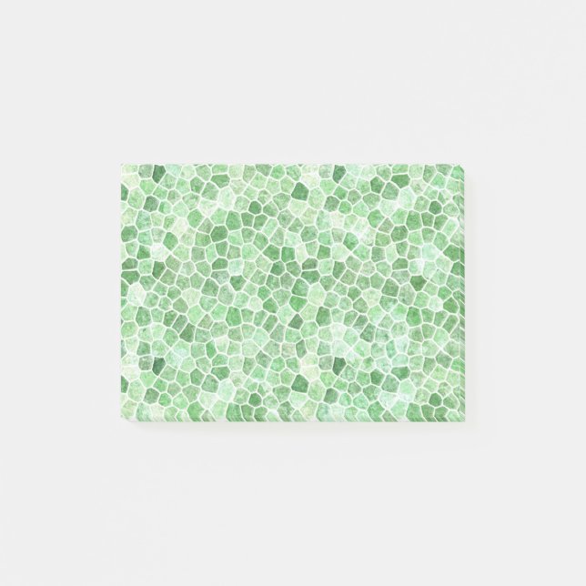 Notas Post-it® Pálido esmeralda y pistacho empedrado patchwork (Anverso)