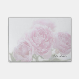 Notas Post-it® Pálido - los peonies rosados se descoloran