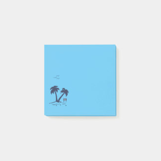 Notas Post-it® Palm Trees Beach Sky Blue