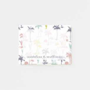 Notas Post-it® Palmera en colores pastel por el modelo de la