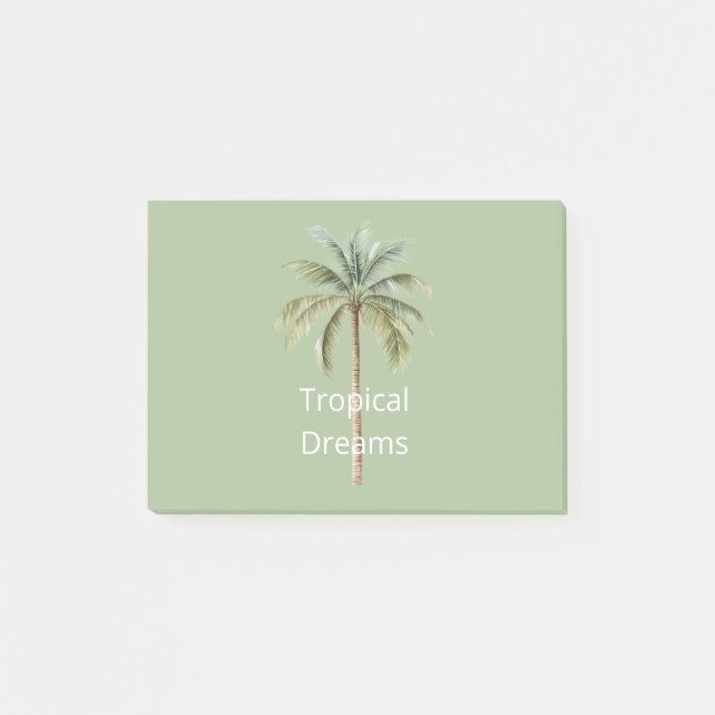 Notas Post-it® Palmera Tropical Verde (Anverso)