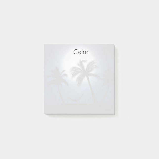 Notas Post-it® Palmeras a la luz de la luna (Anverso)